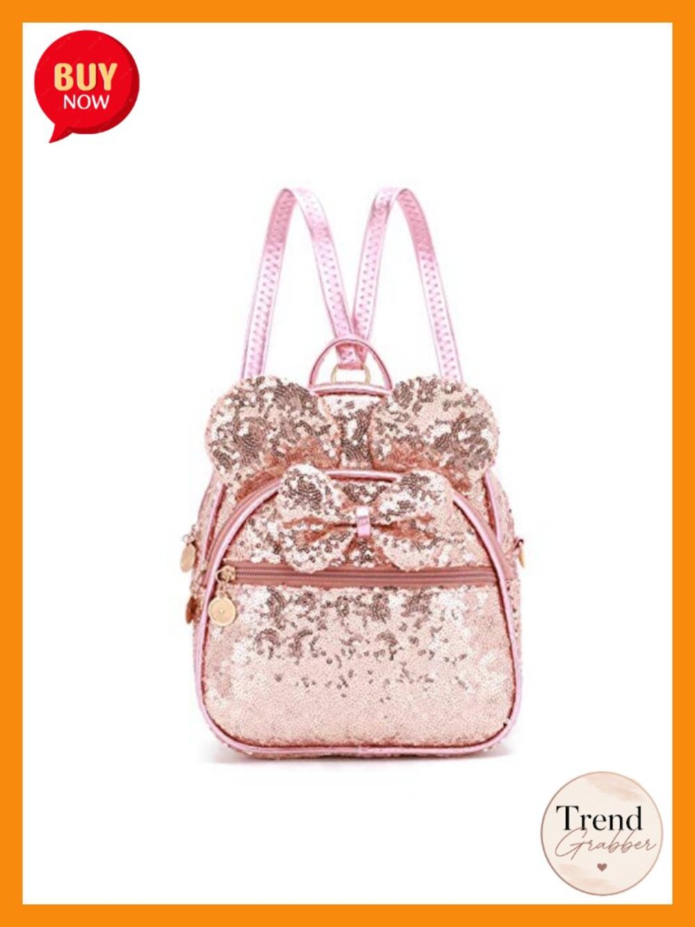 Bowknot Mini Backpack Polka Dot Mouse Ear Convertible Shoulder Purse PU Leather